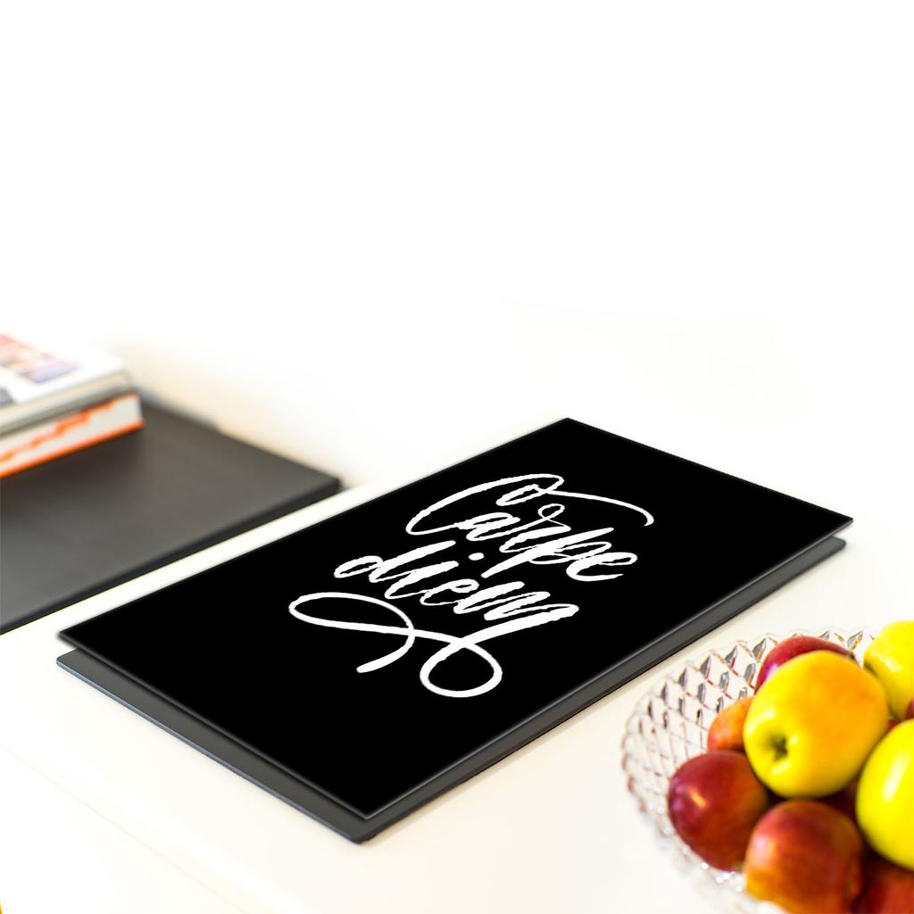 TAGLIERE IN VETRO 40x52 Nero