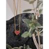 Yhpup Red Acrylic Heart Pendant Stainless Steel Romantic Necklace for Women Exquisite Trendy Jewelry 18K PVD Plated Wholesale
