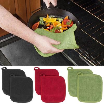 Pot Holder Pan Oven Cloth Heat Insulation Mat Kitchen Placemats Table Toweling Insulation Pads