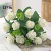 Artificial Flower Beautiful Exquisite Faux Silk Flower Realistic Visual Effect Fake Rose