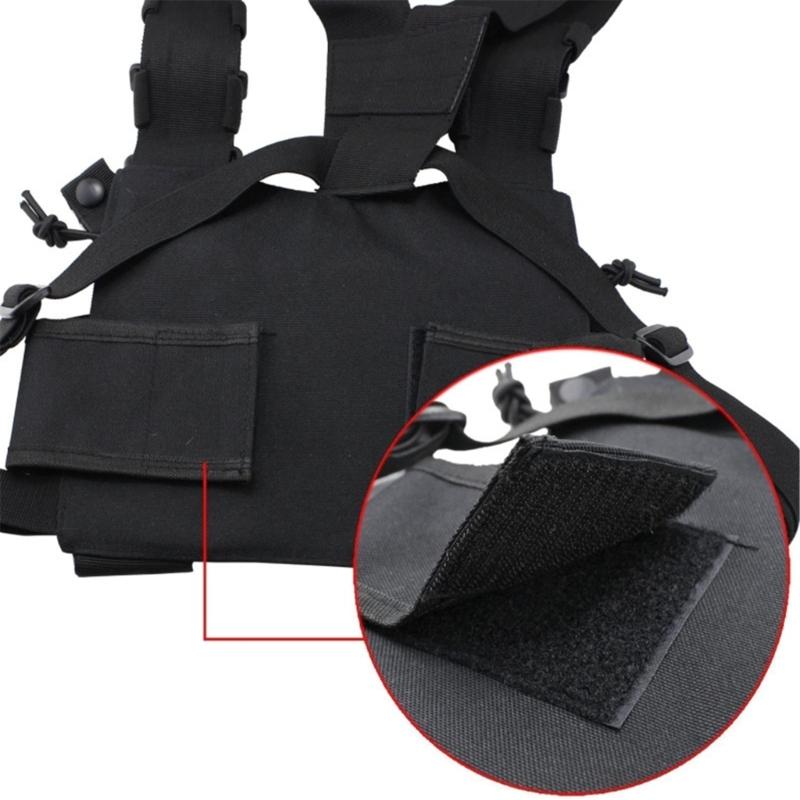 Talkies Front Pouch Two Way Radio Shoulder Holsters Tactical Chest Harness Holder Bag Universal Radio Accessories