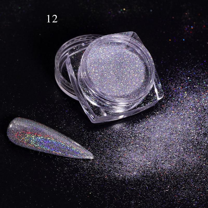 Laser Mirror Nail Glitter Powder Metal Dust Nails UV Gel Polish Pigment Gold Silver Nail Art Decorations Accessories