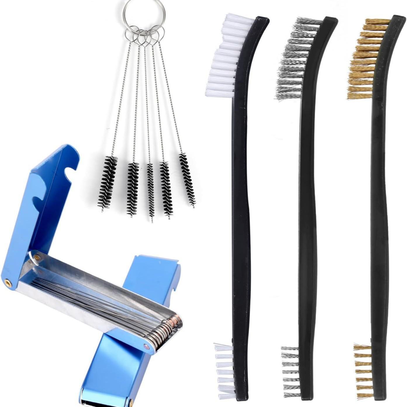 Steel Wire Brush Carburetor Cleaning Kit - Multi-Tool Set for Precise Cleaning