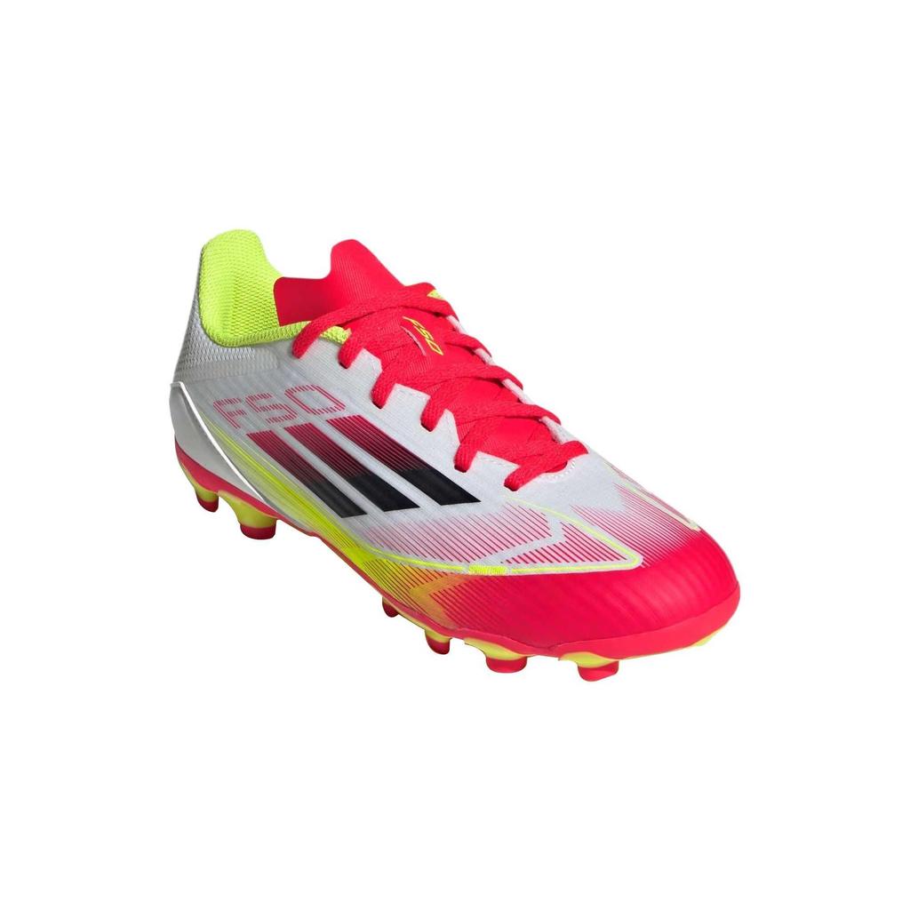 Adidas F50 League Comfortable Durable Non-Slip Wear-Resistant Breathable Support Low-Top Kids Soccer Shoes Kids Soccer Shoes White Red Black IE3752