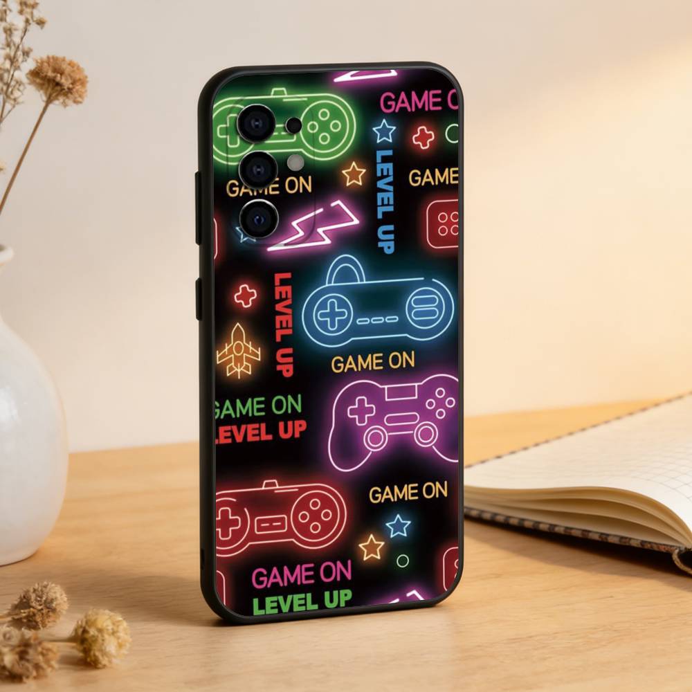 Game Controller Graphic-s Phone Case For Samsung S25,S24,S21,S22,S23,S30,Ultra,S20,Plus,Fe,Soft Silicone Black Cover