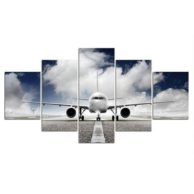 5 Stück Flugzeug Reise Flugzeug Dekor 5 Stück Bilder Leinwand Poster Home Decor Room Decor Moderne Wand Kunst Abstrakt HD Druck