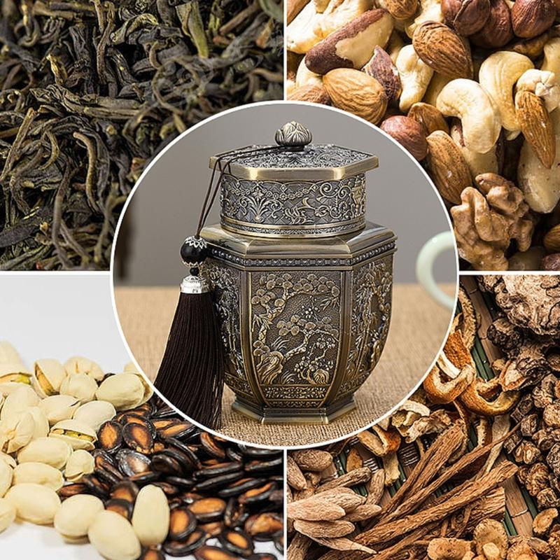 Metallbehälter für Tee, Salz und Süßigkeiten Aufbewahrung Kaffeekanne mit Deckel Multifunktionales Küchenwerkzeug
