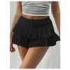 Women's Layered Lace Ruffle Mini Skirt High Waist Tiered Short Skirt Romantic Party Summer