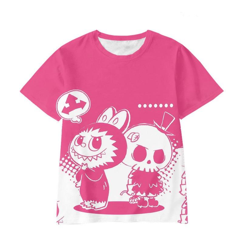 Personalized Cute Cartoon Anime Image 3D Digital Printing Summer Tops Fashion Breathable Children's Short T-shirt