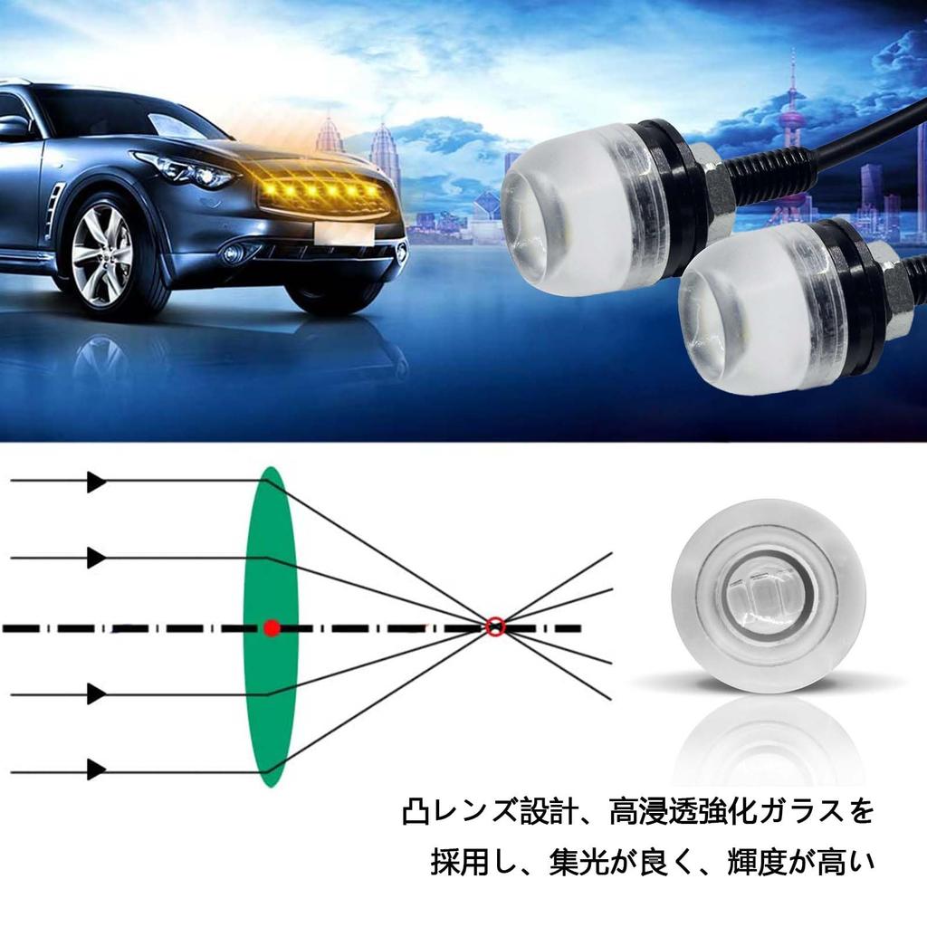 LED Turn Signal for Motorcycles (Set of 4) Motorcycle Turn Signal Lights, Mini Motorcycle