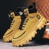 Amerikanische Retro-Martin-Stiefel High-Top Britischer Stil Große Gelbe Stiefel Bergsteigen Retro Wüstenleder-Stiefel