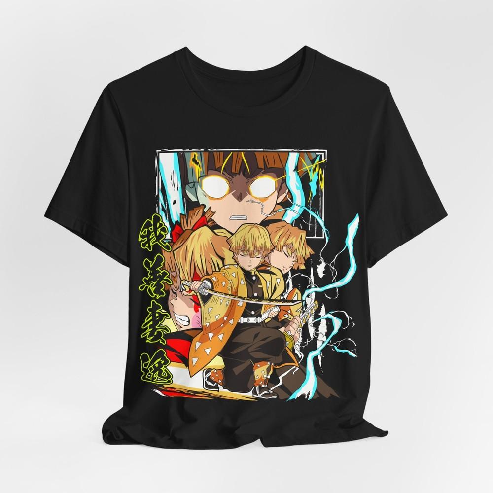 Zenitsu Anime Graphic Tee, Manga Lover Gift, Japanese Anime Shirt, Zenitsu