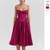 Women's Sexy Tube Top Dress Women's Summer Sweet and Spicy Style Spice Girl Skirt High Sense Backless Medium and Long Dress