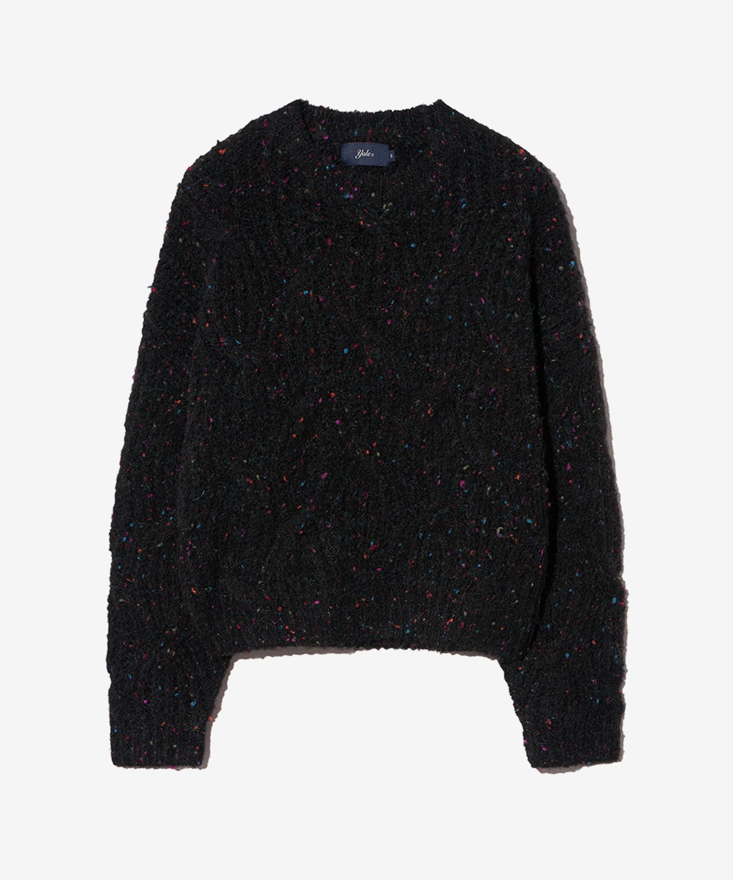 Yale Women S Nep Yarn Big Cable Round Knit_Black Black/S