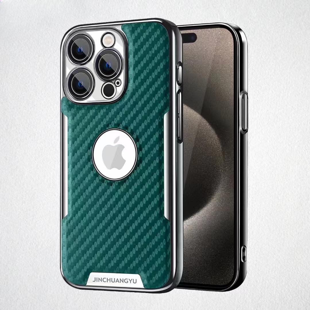 

Углеродное волокно подходит для iPhone 15Pro Чехол для мобильного телефона Пленка для объектива 14/13 Полный комплект защитного чехла Apple 15Plus