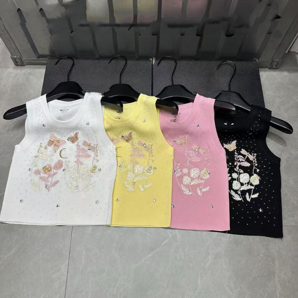 2026 Summer Knit Vest with Butterfly Embroidery