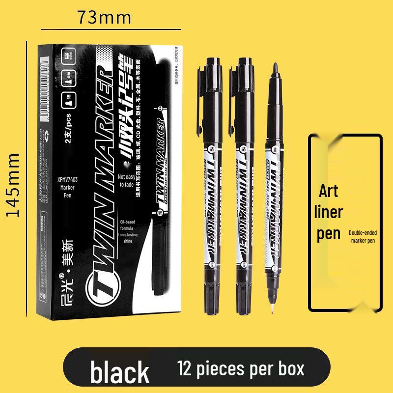 Chen MG Double-Ended Children s Fine Liner Pen V7403 - Small Fine Tip for Student Art & Outlining