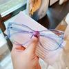 Cat Eye Frame Glasses Women Anti Blue Light Reading Glasses Spectacles Computer Decorative Eyeglasses Face Decor Plain Eyewear