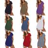 Stylish Women's Summer Short Sleeve Blouse In Vibrant Colors Plus Size Casual Tunic