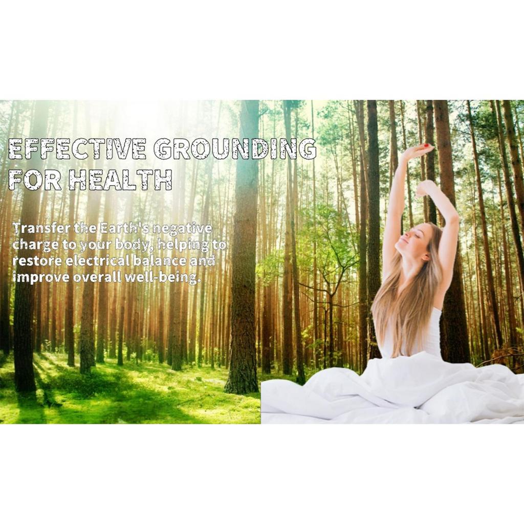 Earthing Grounding Mat for Bed King Queen Sizes Anti Slip Pad with Grounding Cord Support Better Sleep and Comfortable Daily Rest