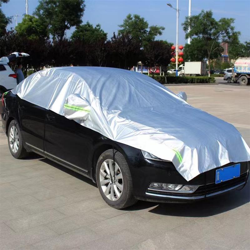Four-Season Half Car Cover: Heat-Insulating Sunshade with Thickened Aluminum Film