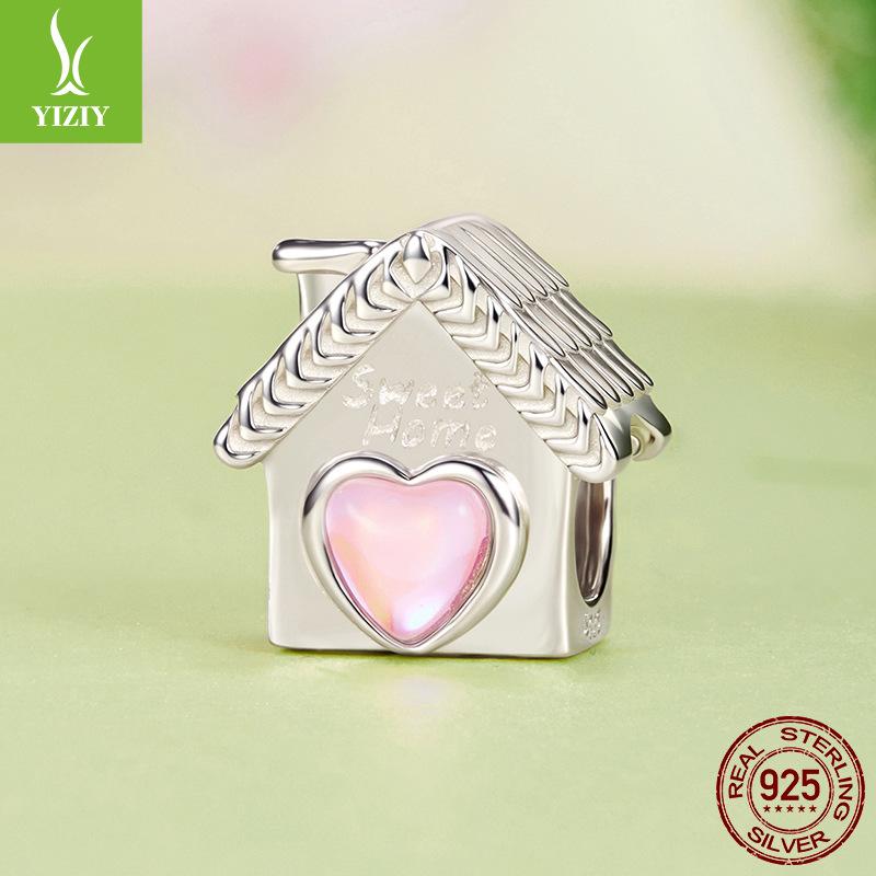 Tree Of Life Warm Home Diy Beading Accessories S925 Sterling Silver Love House Beads Loose Beads