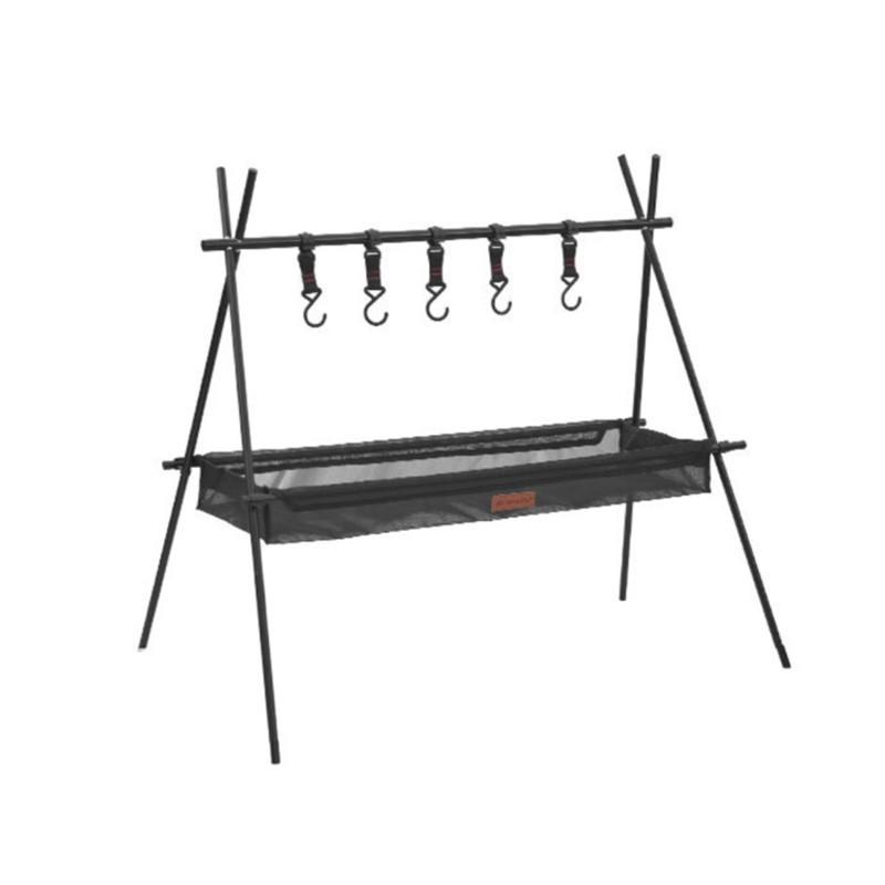 Mountain Fun Portable Folding Camping Tripod Rack and Lamp Hanger