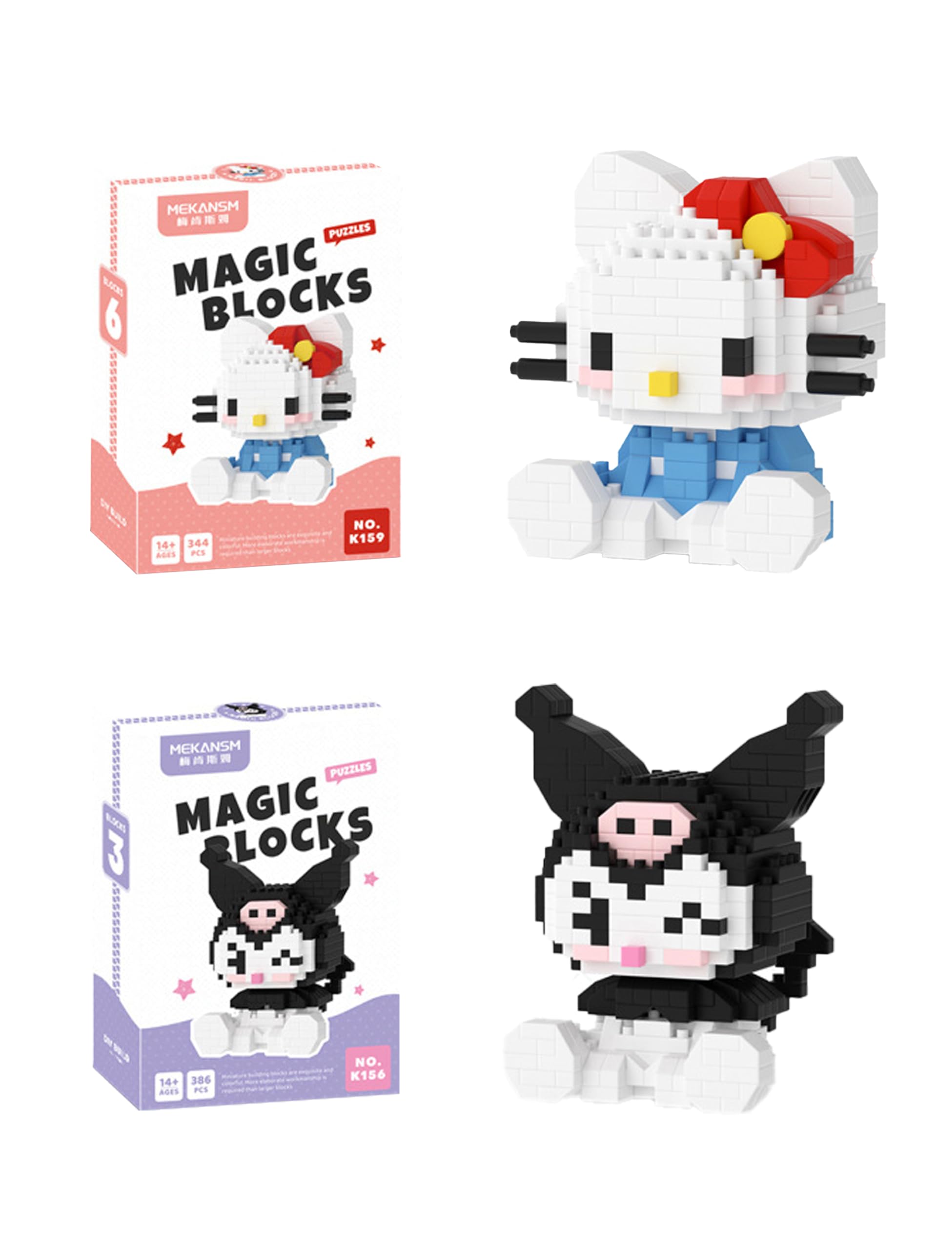 

AAGWW Nanoblocks for Character Toys with Moe Pixel Character 2 Small 730 ABS Environmentally Friendly Block Precision Creative Hobby Gift Adults,