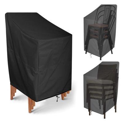 Dustproof Chair Cover Waterproof Rainproof Prevent Sunlight Stackable Chair Cover Patio Furniture Protection Sleeve Outdoor Chair Protector