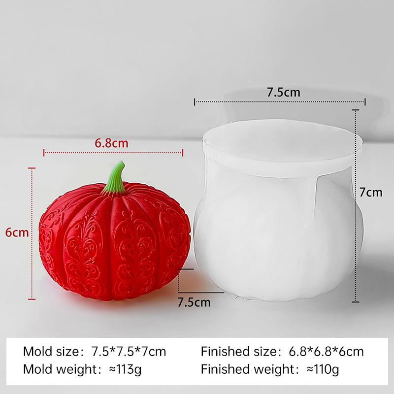 3D Halloween Pumpkin Silicone Candle Mold DIY Aroma Plaster Resin Mould Halloween Pumpkin Candle Decoration Making Supplies