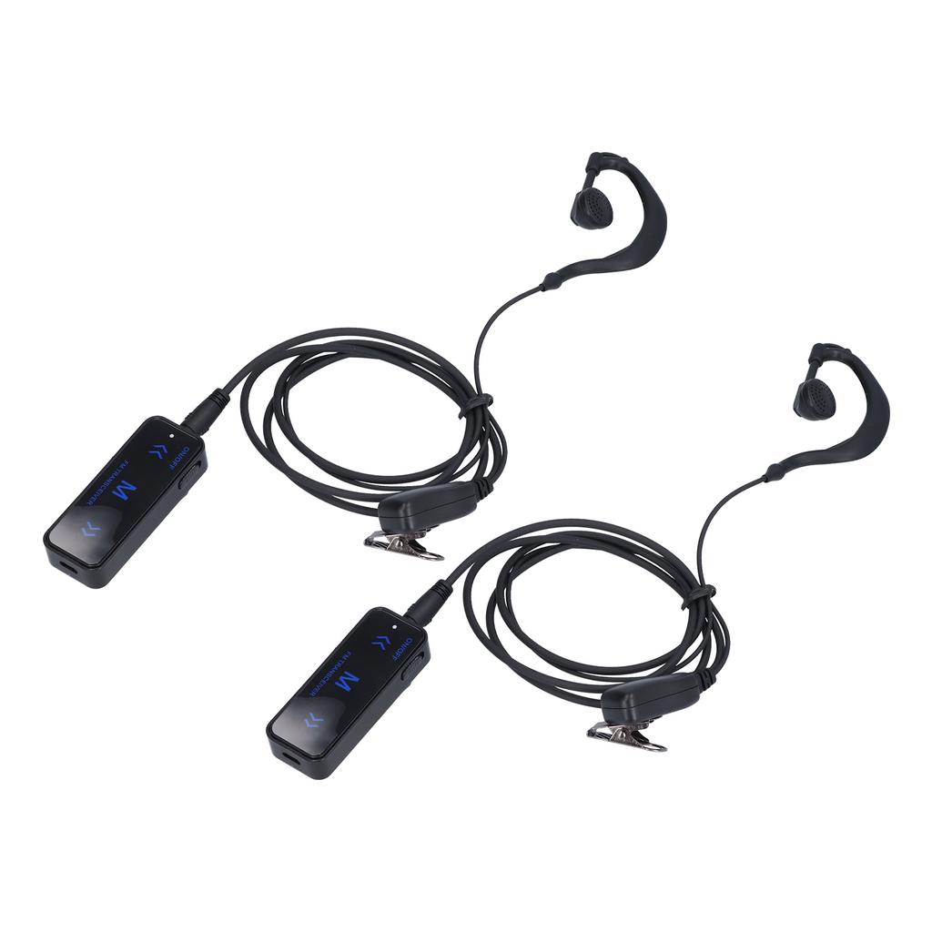1 Pair Mini Radio Walkie Talkie Ultra Thin 2‑Way Radio Earpiece for Supermarkets Shopping Centers