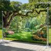 1 Piece, Vibrant Garden-themed Garage Door Banner, Easy To Install. Made of Polyester Fiber, Perfect for the Poolside Area.