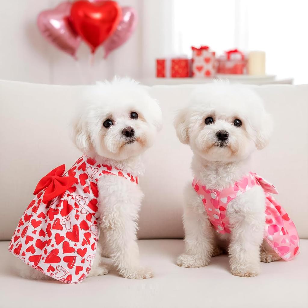 1 Pc Pet Summer Dress Cat & Dog Cute Floral Pattern Cool Skirt Valentine's Day and Wedding Dress