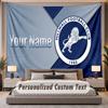 Custom Name Text Tapestry Millwall FC Personalized Polyester Wall Tapestry For Bedroom And Room