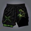 Muay Thai Kickboxing Boxe MMA Pirate One Piece Luffy Zoro Chapeau de Paille Dessin Animé Japon Shorts Unisexe Entraînement Séchage Rapide Imprimé Entraînement Fitness