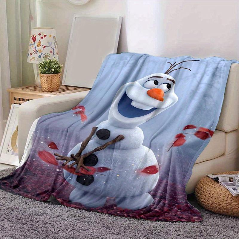 1pc, Disney Frozen II Olaf Snowman Blanket Perfect for Home Decor, Couch, Outdoor Use, Gift Idea, Flannel Throw, Bedroom, Living Room, Travel