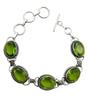 Peridot Gemstone Silver Plated Handmade Bracelet Jewelry BR 99