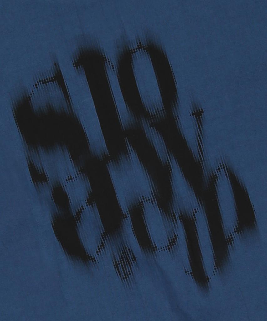 SLOWACID Blurry Logo Short Sleeve T-Shirt [Deep Blue]