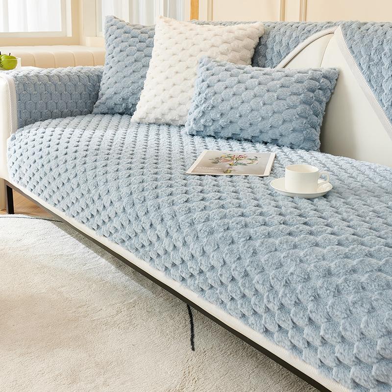 Winter Plush Sofa Cushion Thickened Warm Non-Slip Sofa Cover All-Inclusive Universal Sofa Towel Full Cover Cloth