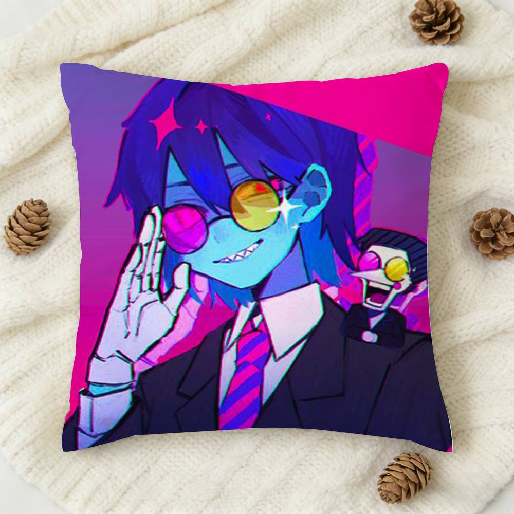 DDeltarune KKris Doublesided Printed Square Decorative Cushion Cover for Sofa Living Room Home Decor