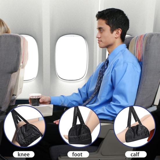 Airplane Foot Hammock Length Adjustable Wide Platform Base Foot Rest Portable Office Under-Desk Feet Relaxing Hammock Travel Essentials