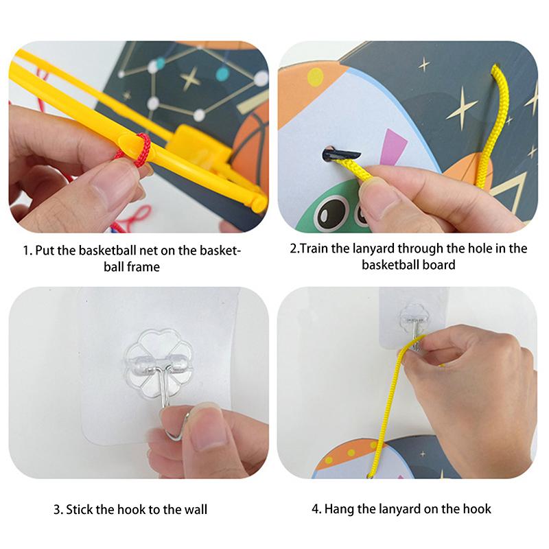 Supports de basket-ball réglables pour enfants Forme d'animaux de dessin animé Panier de tir Sport intérieur extérieur Jeu de société Jouets pour enfants