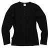 Avirex Daily Rib Henley Neck Tee (Antibacterial and Odor Resistant) Men's Size L, Size 6153482, Black