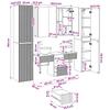 Bathroom Furniture Set 6 pcs Sonoma Oak Engineered Wood and Glass