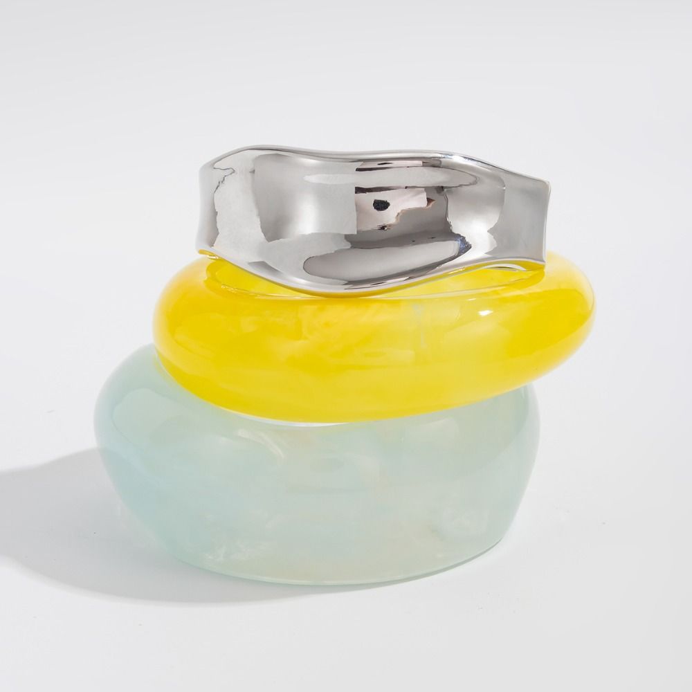 Schmieren Unregelmäßiges Breites Armband Böhmisch Retro Handring Einzigartiger Acryl-Armreif Dekoration