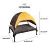 Elevated-Dog Bed with Canopy-Outdoor Dog Bed Cooling Raised Dog Cot Pet Tent