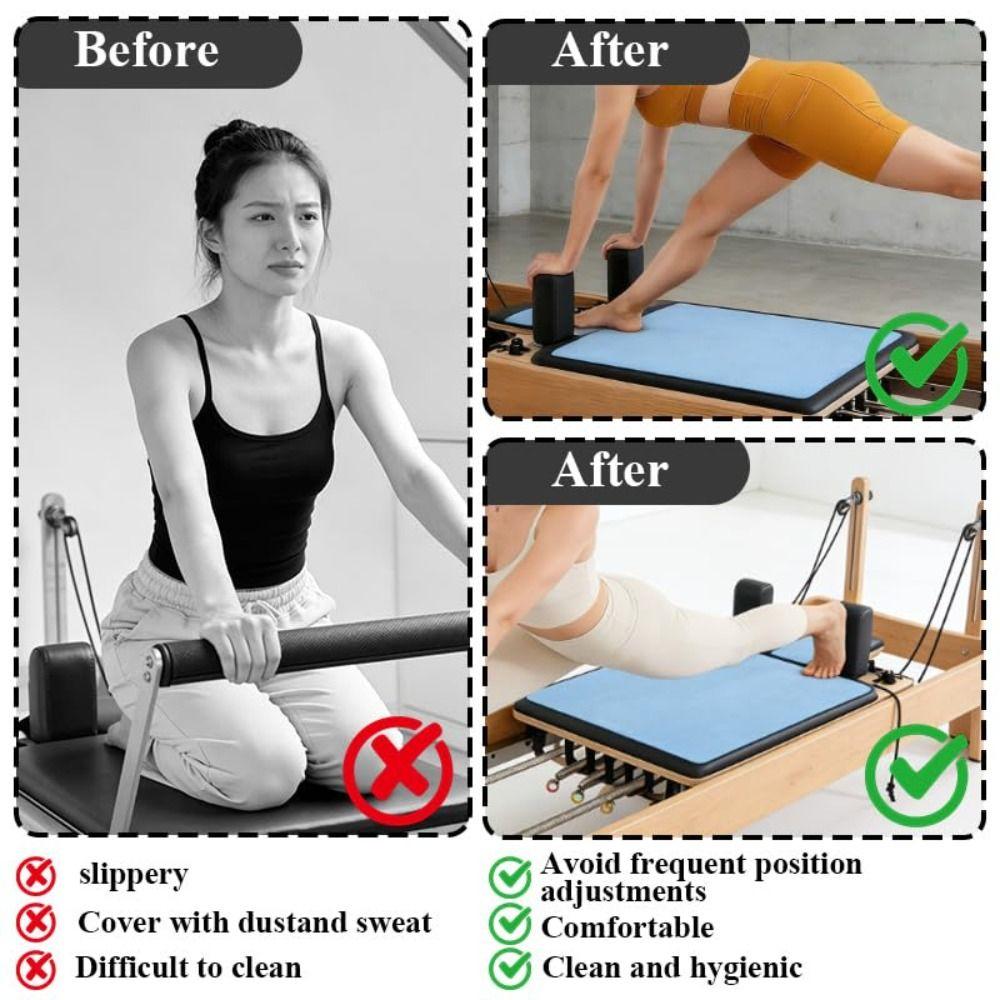 Fleece Pilates Mats Non-Slip Pilate Reformer Machine Cover Pilates Reformer Mat  Pilates Training
