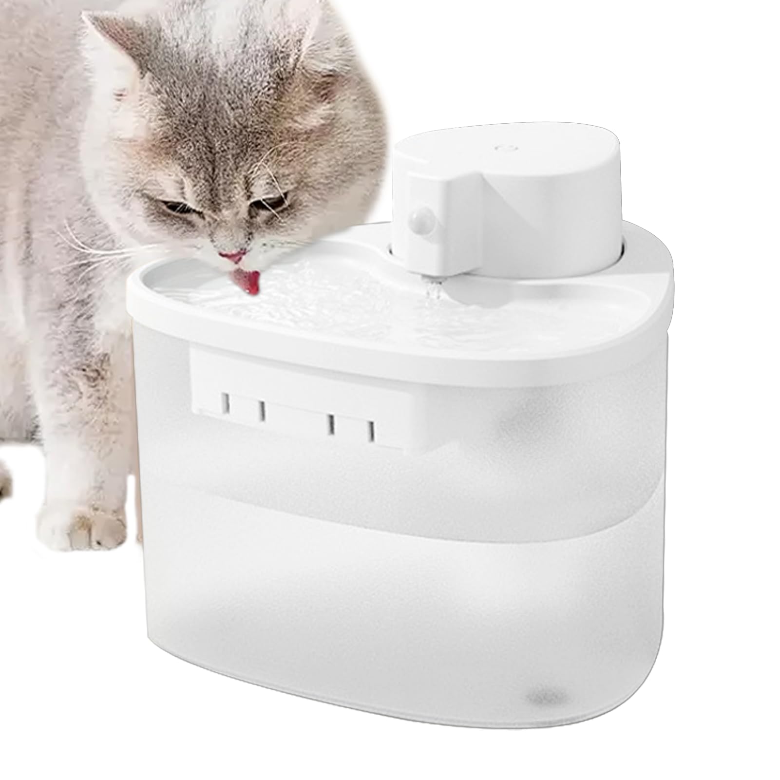 

Беспроводная Автоматическая Кошачья Вода Легкий Умный Диспенсер для Воды для Домашних Животных с Функцией Циркуляции Диспенсер для Воды, Гигиеничный, Чистый, Беспроводной, Перезаряжаемый, белый