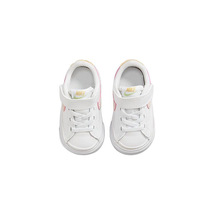 Nike Детские кроссовки Court Legacy TD Бело-Розовые из пены Sesame Honeydew DA5382-115