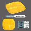 Rectangular 4-Compartment Melamine Divided Meal Tray